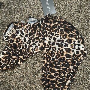 Cheetah print Crossbody top from pretty little thing
